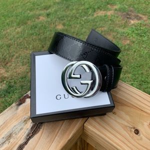 Black Gucci Belt size 110